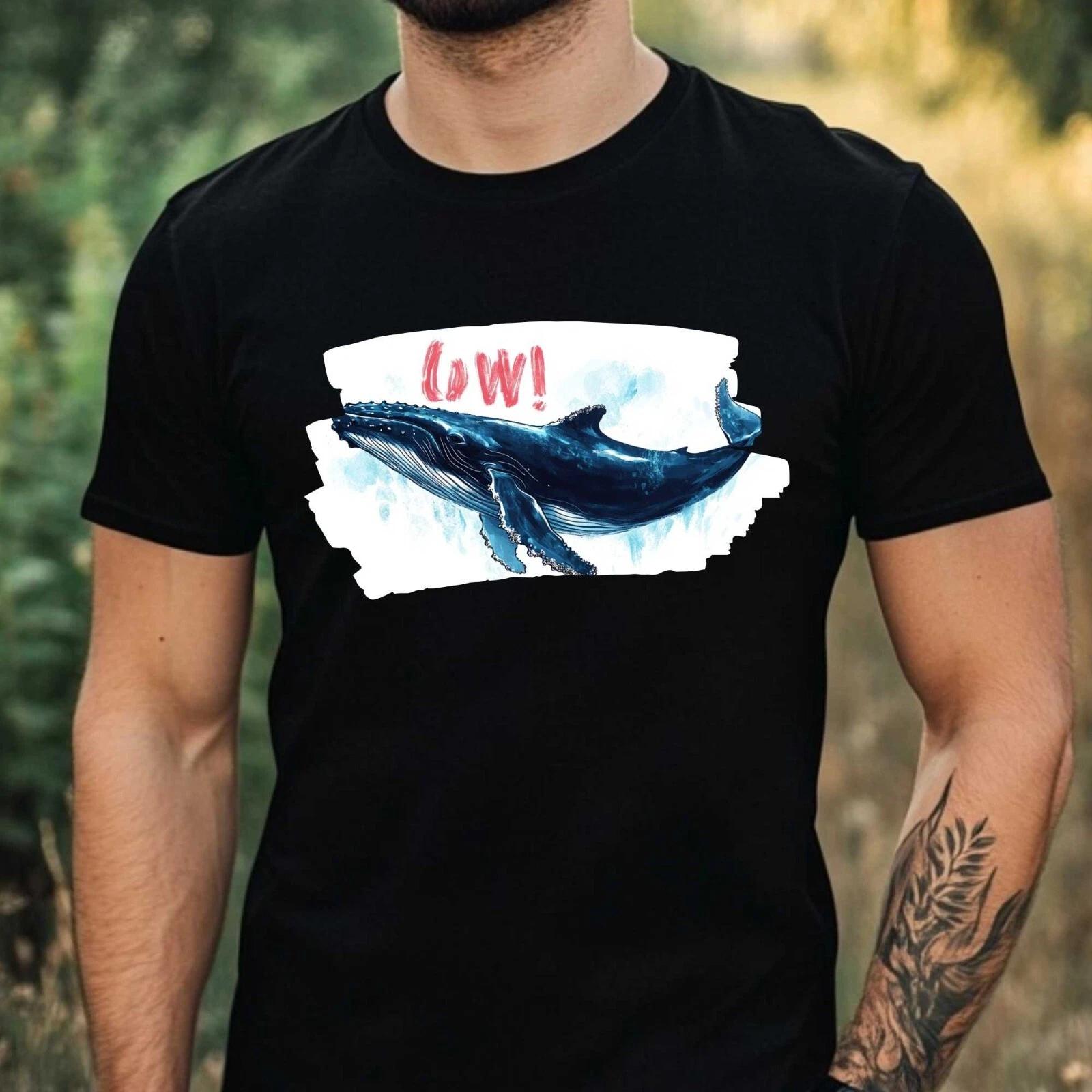 T-Shirt Herren Buckelwal Motiv Baumwolle Größe XS bis 5XL XXXL