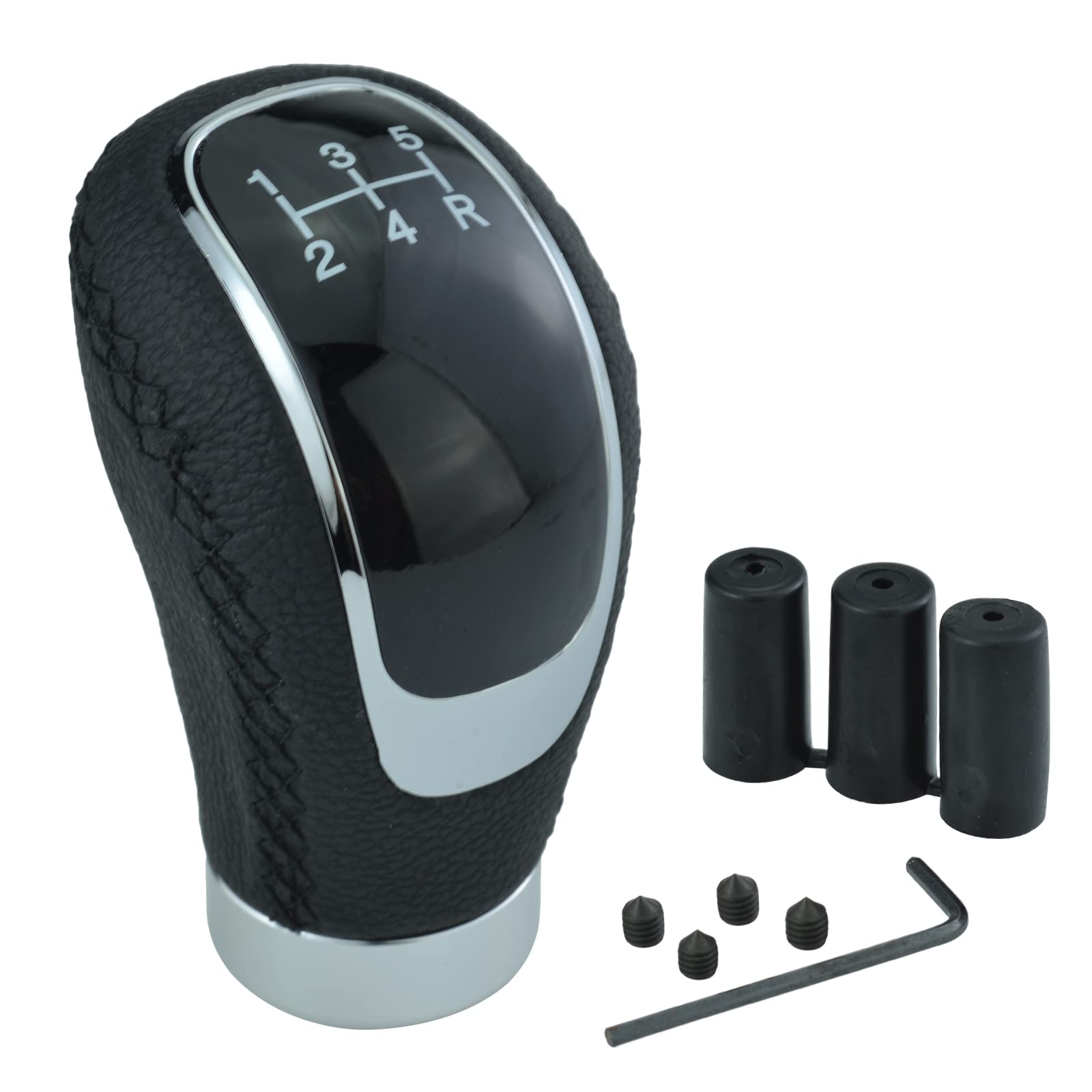 

Arenbel Ручка переключения передач автомобиля 5-ступенчатая Ручка переключения передач Кожа Автозапчасти для интерьера Черный чёрный