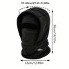 Waterproof Polar Fleece Balaclava Hat Thermal Cycling Skiing Hooded Neck Warmer for Cold Weather Face Neck Warmer Beanie Cap