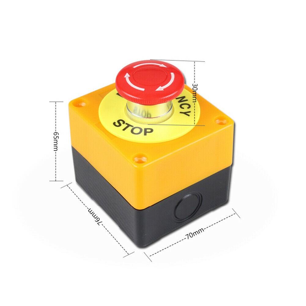 2021 New Tool Button Switch Box Control DPST Emergency Stop Push