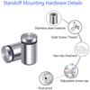 Sign Standoff Screws 1/2 X 1 Inch Stainless Steel Stand Off Wall Mounts Advertising Screw Hardware for Acrylic Signs