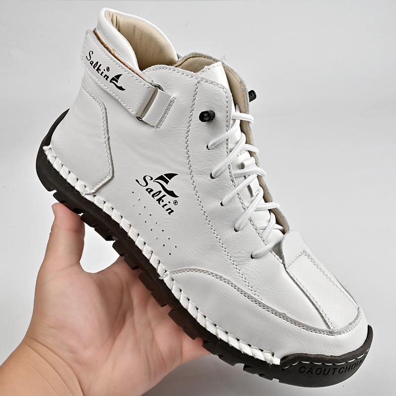 Leather Shoes Casual Sneakers Men Shoes Driving Comfortable Split Leather Shoes Men Loafers Moccasins Tooling Shoes