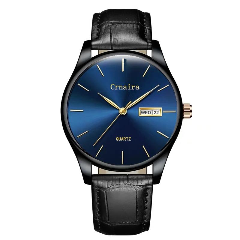 Watch Men'S Waterproof Double Calendar Trend Starry Sky Non-Mechanical Watch Quartz Watch