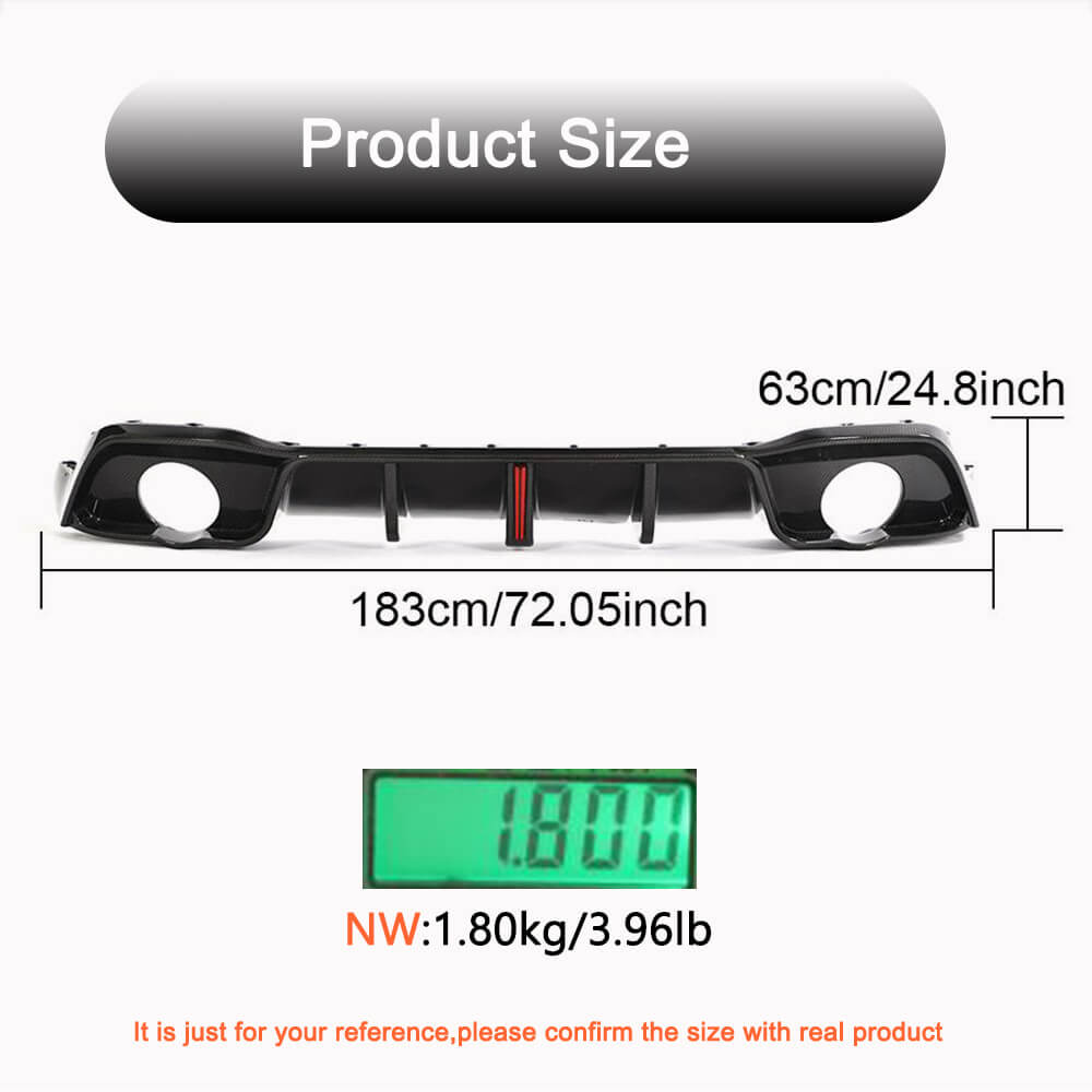 Диффузор заднего бампера (для GTI HB, Карбон) для Volkswagen Golf 8