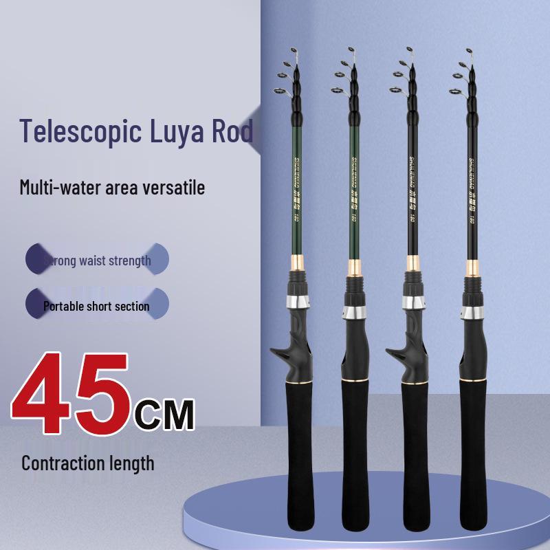 Compact Telescopic Spinning Rod: Ultra-Short Portable Mini Sea & Boat Casting Rod