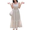 2026 White 'First Love' Sweet Spaghetti Strap Beach Vacation Dress