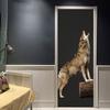 Grey Wolf Door Fridge Stickers Marble Simple Abstract Lines Flowers Wallpaper For Living Room Home Decor Bedroom Art Decals