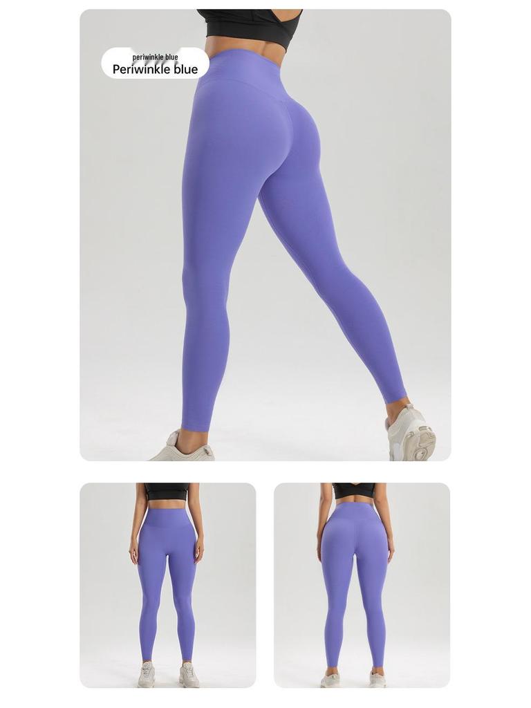 Fuyou Nahtlose High-Waist Yoga-Hose für Damen - Herbst/Winter, Po-Lifting, Beinverlängernde Fitness-Tights