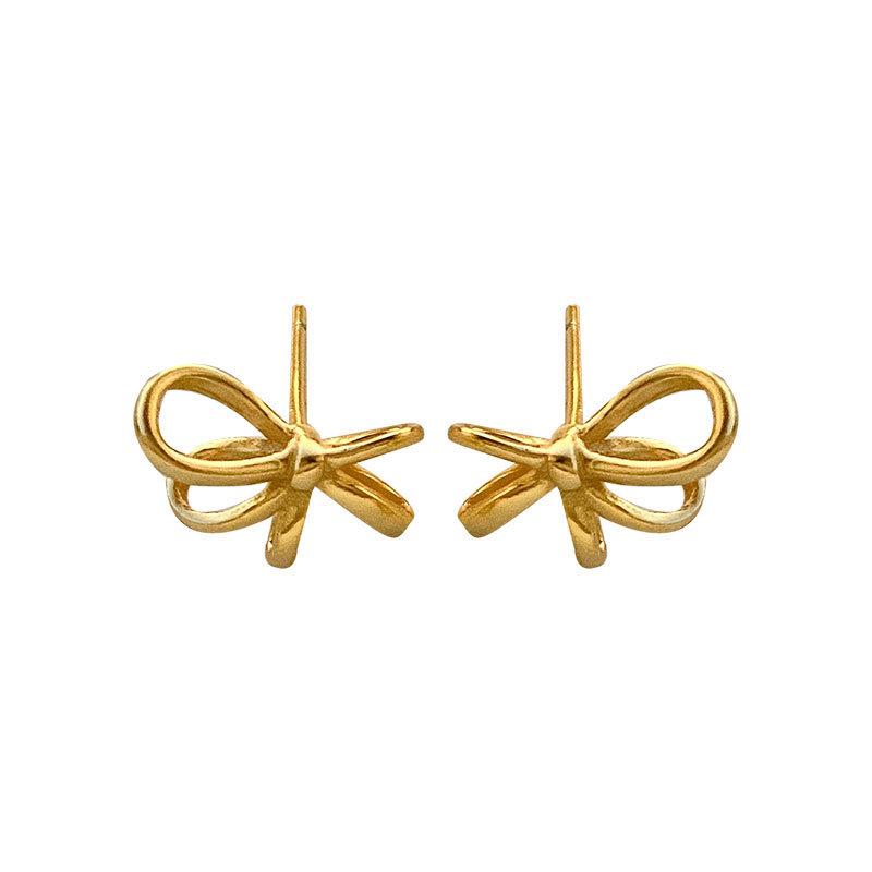 925 Sterling Silver Jewelry Cute Bowknot Stud Earrings for Women Girls Party Jewelry For Girls Friend Gift
