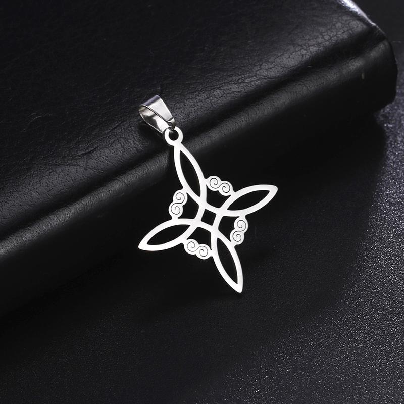 Witch Knot Pendant Stainless Steel Celtic Knots Charms For Necklace Jewelry Making Diy Accessories Witchcraft Amulet Gifts