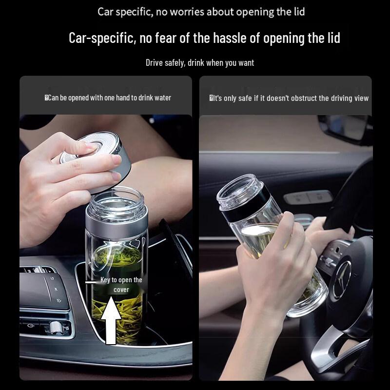 Xihe Double-Layer Glass Insulated Tea Cup