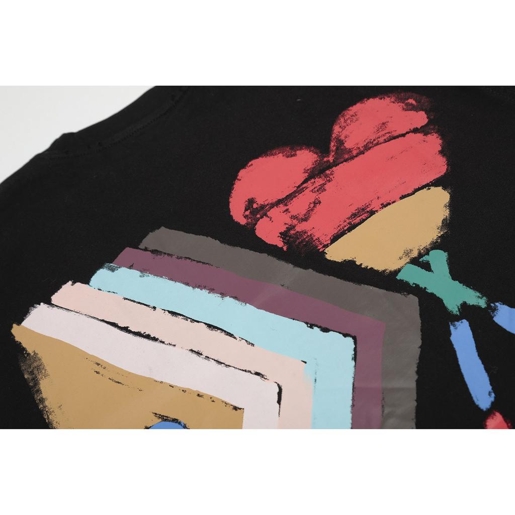 AMI Summer New Loose Plus Size Pure Cotton Printed Couple T-shirt