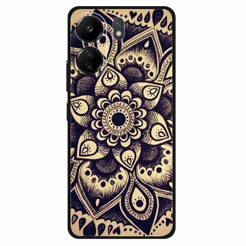 Funda For Xiaomi Poco C65 Case Soft Lion Wolf Black Shockproof Back Cover for Poco C65 C 65 Soft Case Poco C65 Cool Soft Bumper