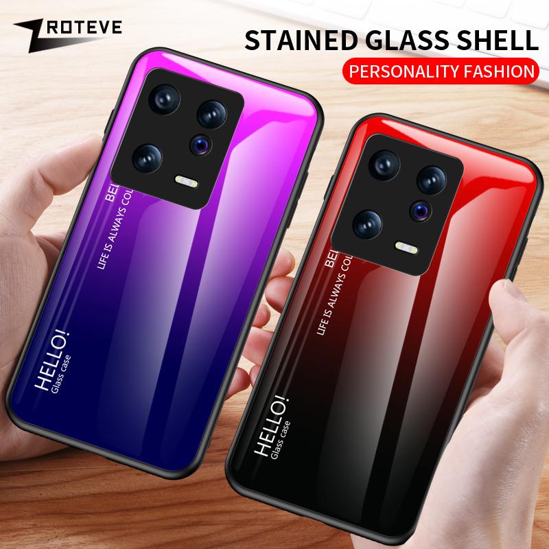 

Чехол Xiaomi13 с градиентным закаленным стеклом для Xiaomi 13 12 12X 11 11T 12T Pro Xiomi Mi12 X Mi11 Mi13 Lite, чехлы для телефонов