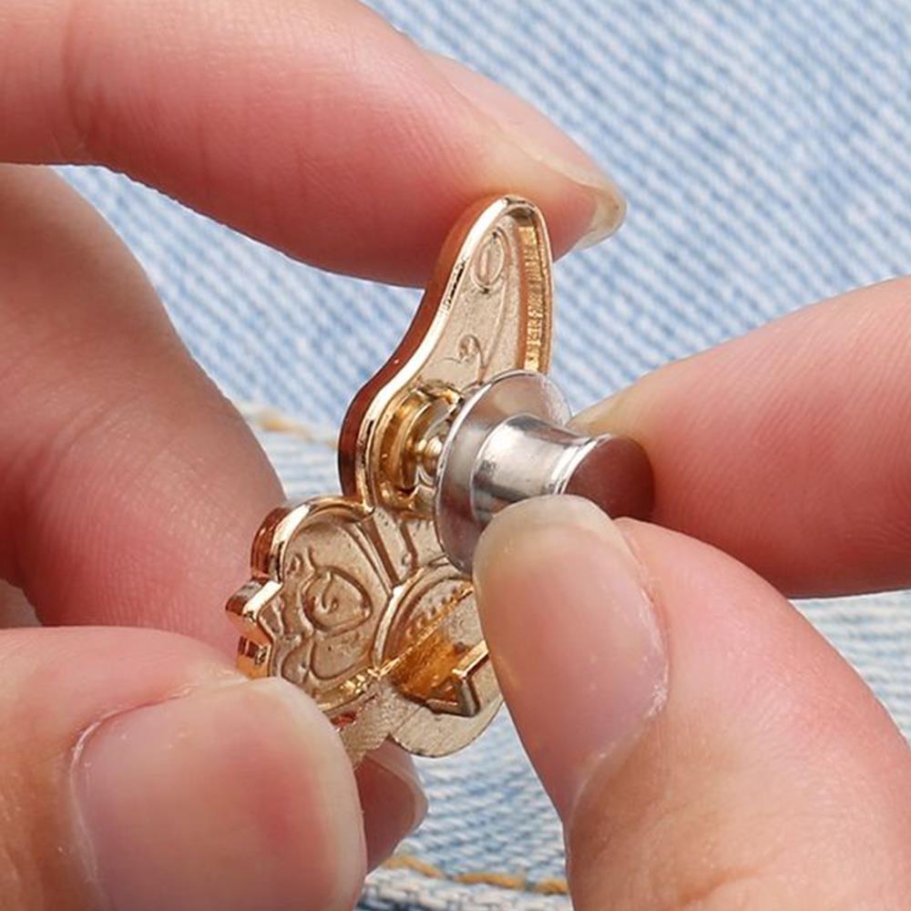 Cataramă Ajustabilă Tip Fluture pentru Talie, Cataramă Metalică Detașabilă, Închizătoare cu Capse Reutilizabilă, Instrument pentru Strângerea Taliei, Accesorii pentru Îmbrăcăminte