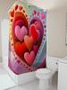 Vibrant Multi-Heart Shower Curtain - Waterproof, Mildew-Resistant, Machine Washable For Romantic Bathroom Decor