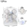 Christmas Transparent Home Decoration Mesh Design Exquisite Christmas Ornaments Venue Decoration Prop 6/12PCS/Set