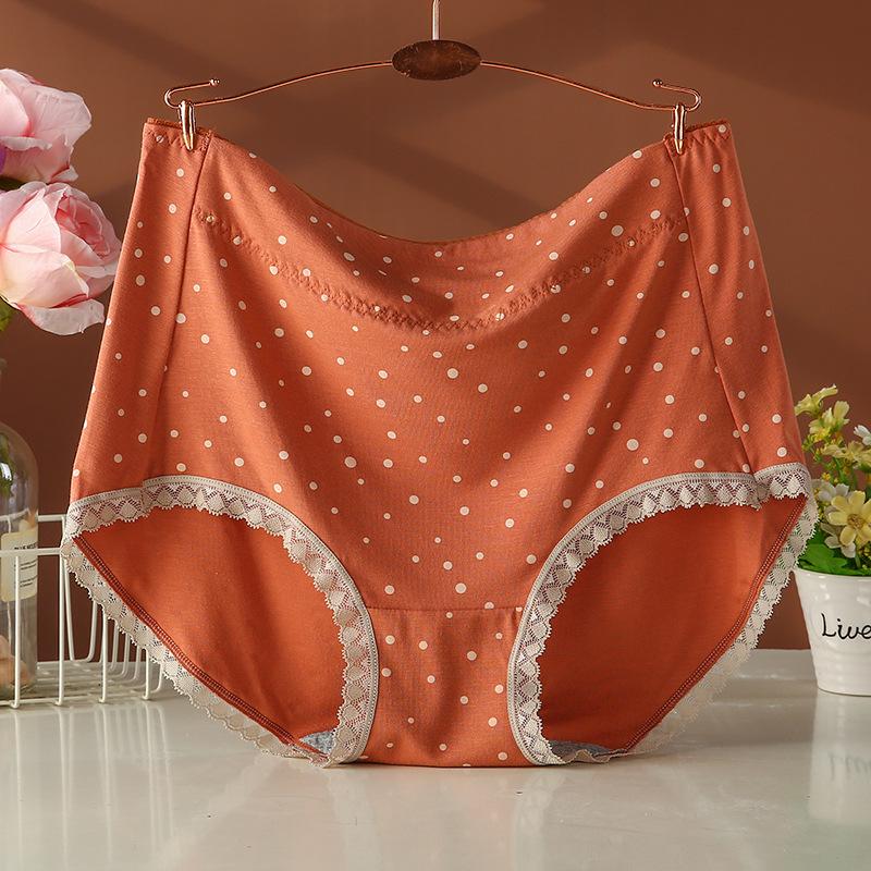 

Plus Size High-Waisted Polka Dot Cotton Underwear for Women - 2026 New Style for Middle-Aged and Elderly Plus Size 140-210 Jin