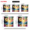 Set Of 2 Plane Printing Popular Curtain Panels Vibrant Flowers Palms Polyester Easy Install Without Rod Versatile All Use Curtains Made