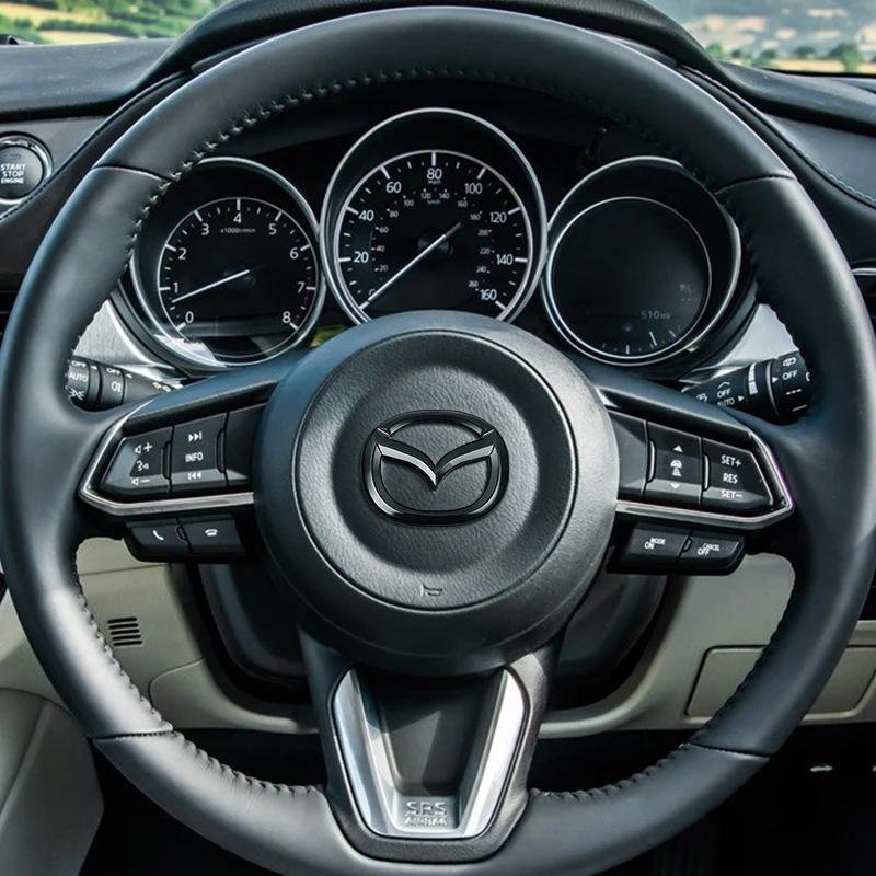 1ks ABS Samolepka na střed volantu auta Pro Mazda Axela Atenza CX-4 CX-5 CX-7 Dekorace Interiérové Samolepky Auta