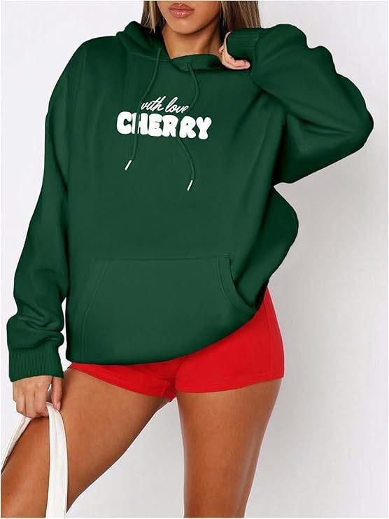 SOLY HUX Women's Casual Long Sleeve Pullover Drawstring Hooded Sweatshirt for Autumn and Winter