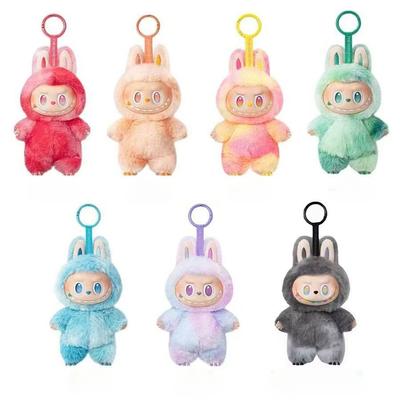 For Labubu 3 Heartbeat Macaron Enamel The Monsters Face Blind Pvc Figurine Tabletop Ornament Kawaii Doll Kid Birthday Gift Key Rings