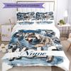 Wolf Nature Customize Your Name Bedding Set Breathable Duvet Cover With Pillowcases Decorative Bed Linen For Bedroom Home Decoration Birthday Gift