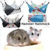 Hamster Beds Warm Soft Nest Hanging Rodent Cage House Printed Hammock for Rats Guinea Pig Small Animal Sleeping Bag Accessories