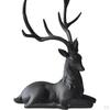 Black Resin Reindeer Ornaments Nordic Deer Decoration Statue for Shelf Desk Decor Gifts Furnishings