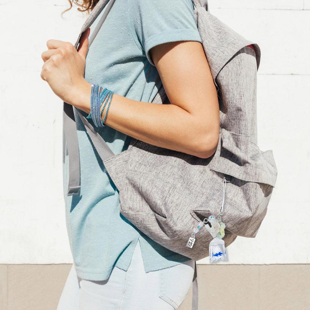 Small Fish Flowers Pendant Sweet Phone Chain Strap Hangings Decoration Keychain Lanyard Small Gift for Women Girls