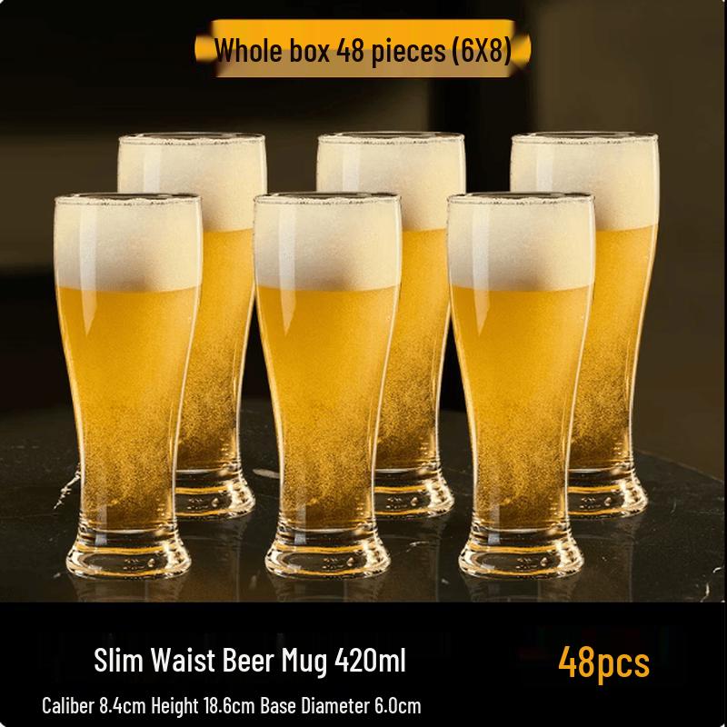 Xingduo 420ml Small Waist Beer Glasses (48-Pack)
