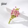 Three-dimensional Flower Pin Mother Day Brooch 3D Enamel Rose Bouquet