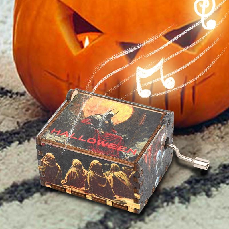 Cutie Muzicală Mică Cutie Muzicală Colorată Gravată Mică Halloween Decor pentru Casă Coșmarul Înainte de Crăciun Cutie Muzicală Pentru Halloween