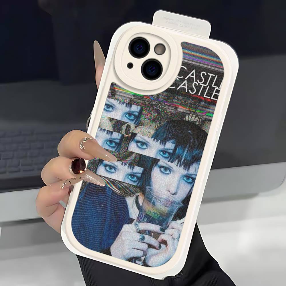 

Электронная группа Crystal Castles Кожаный чехол для телефона Для IPhone 16 15 14 13 12 11 Pro Max Plus Ударопрочный чехол iPhone 16 plus