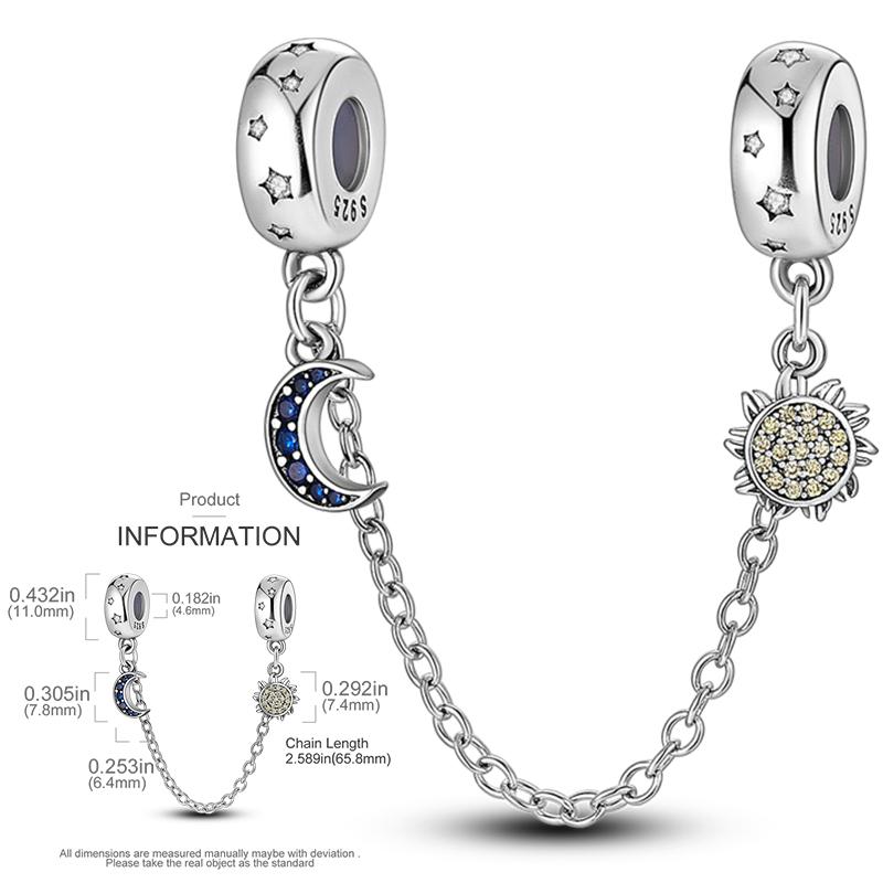 Charms Bead Copper Starlit Sky Moon Sun Earth Universe Charm Fit Bangle Bracelet Necklace Diy Jewelry