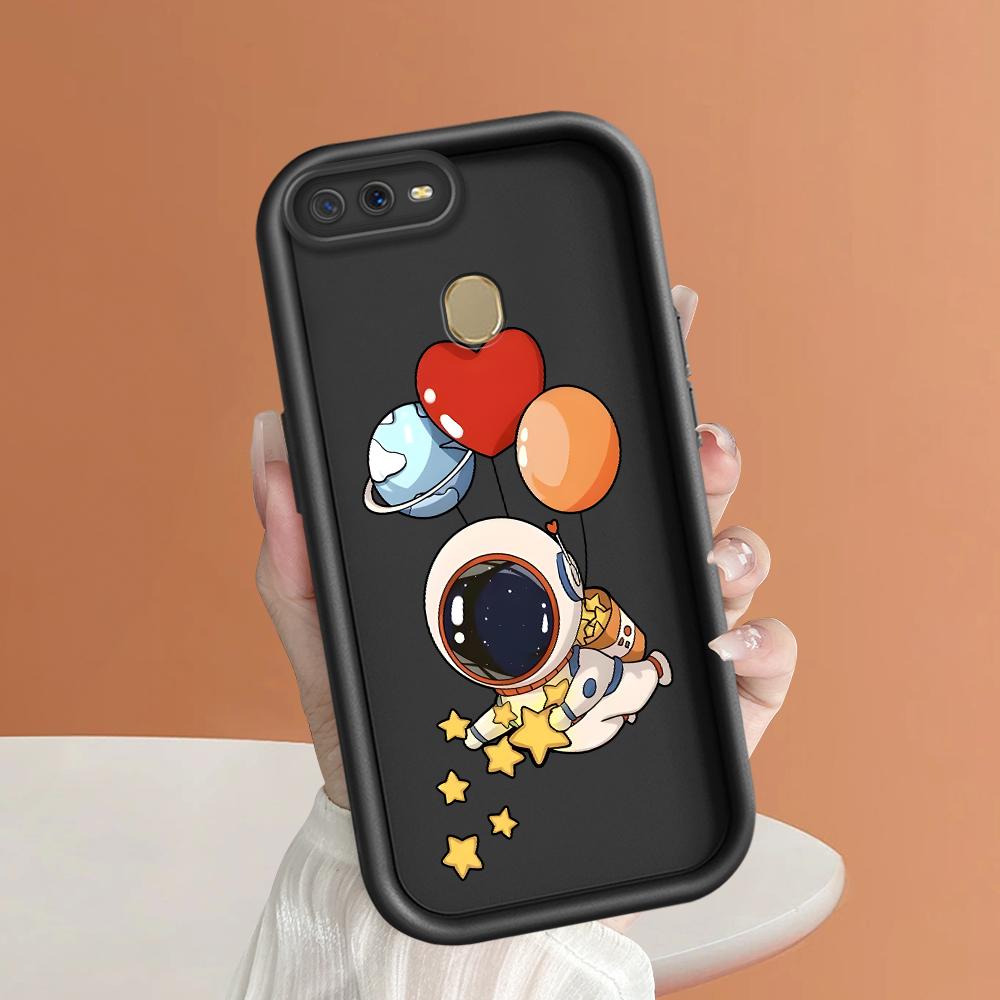 Soft Silicone Square Ladders Cartoon Pattern Full Cover Camera Protection Shockproof Case for OPPO Reno Realme OnePlus