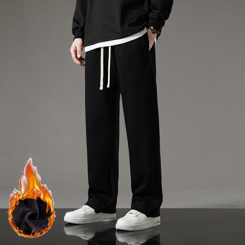 Y2k Korean Men Basic Blank Solid Baggy Joggers Running Sports Pants Trousers Casual Grey Jogging Pants for Men Drawstring Pants