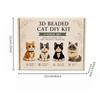 Kit Fai da Te Gatto con Perline 3D con 4 Modelli Animali Set Completo per Artigianato Include Perline Filo Istruzioni e Strumenti per Progetti Fatti a Mano