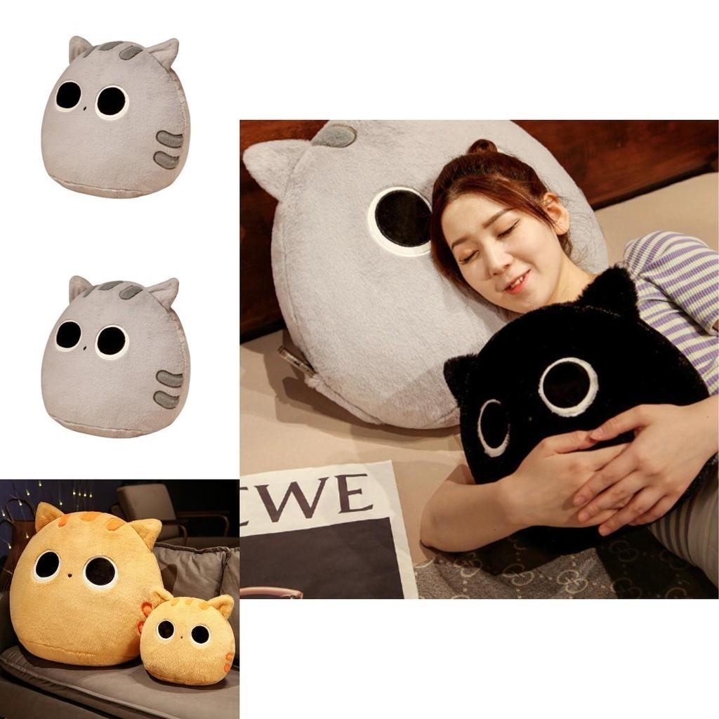 Niedliche schwarze Katze Knödelkissen Plüschtier Stofftierpuppe