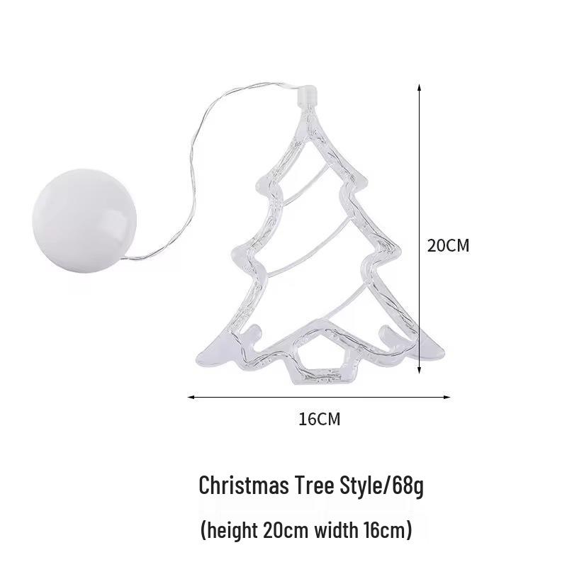 LED Vánoční světýlka na okno s přísavkou - Tvary Santa Clause a sněhuláka