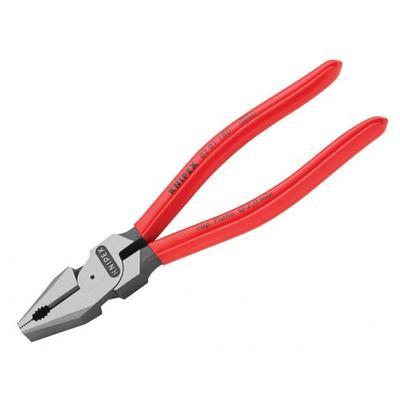 Knipex 02 01 Série Kombinované kleště s vysokou pákou, Rukojeť potažená plastem