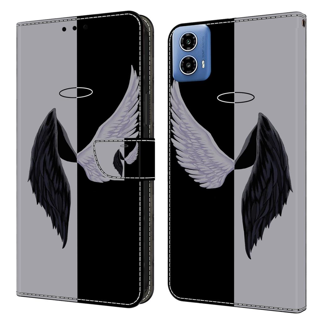 For Motorola Moto G45 5G/G34 5G Case PU Leather 3D Pattern Wallet Phone Cover with Standing Function