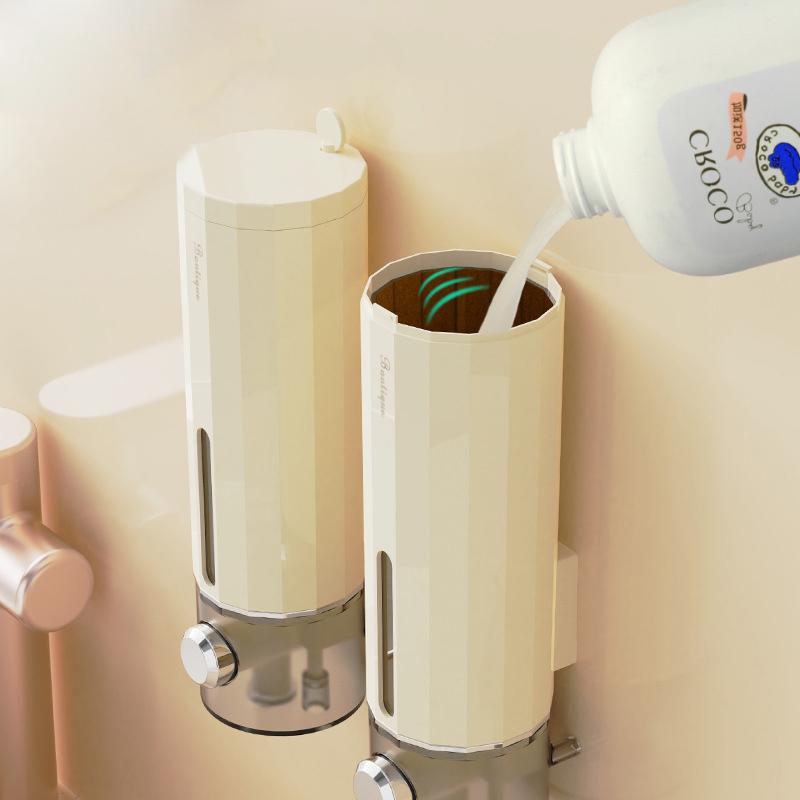 Bathroom Push-type Soap Dispenser Without Punching Home Wall-mounted Hand Sanitizer Dispenser Hotel Shampoo And Shower Gel Box