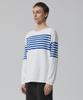 PUBLICFIGURE Essential Basque Shirt_Ivory/Blue