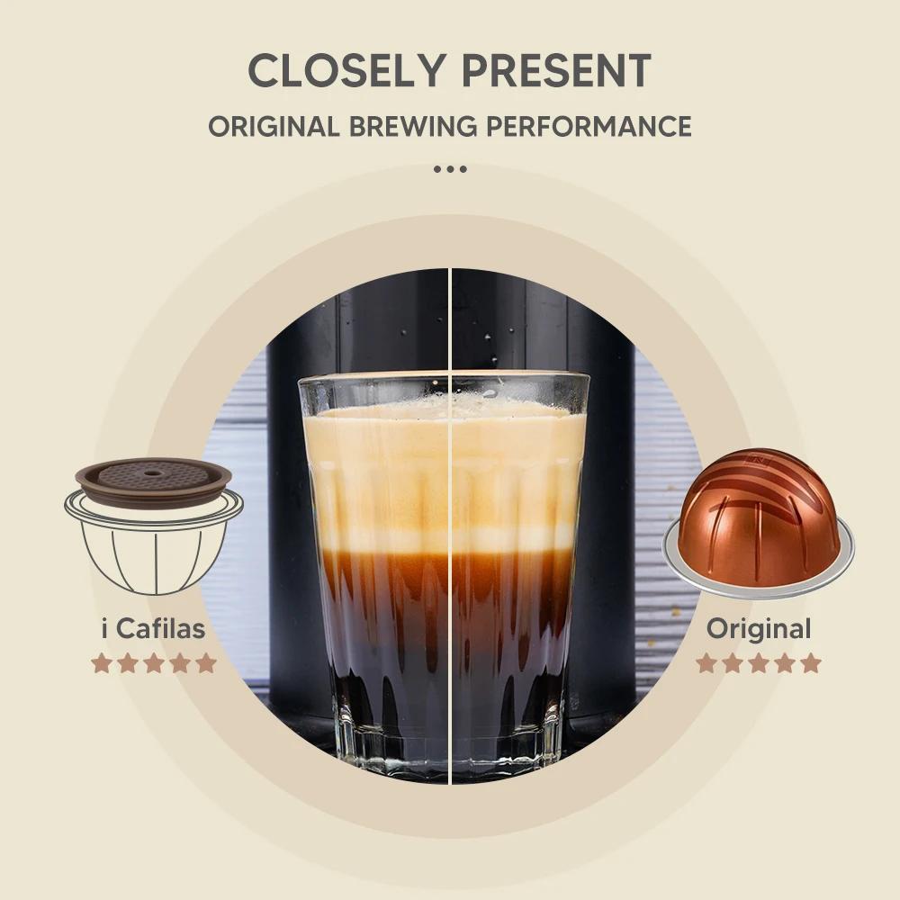 Reusable Silicone Lid for Nespresso Vertuo Pods, Refillable Vertuoline Coffee Pod Cover, Replacement Silicone Cap for Vertuo Capsule