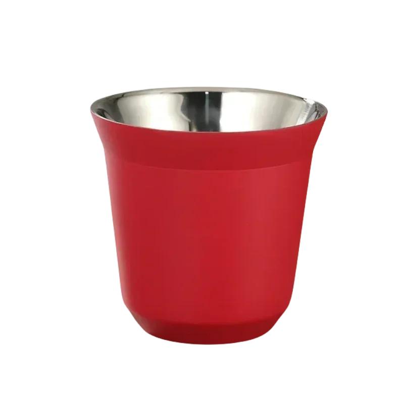 Outdoor Camping Espressotasse Verdickter 304 Edelstahl Doppelwandige Kaffeetasse Isolierung Teetasse Isolierung Kaffeetasse