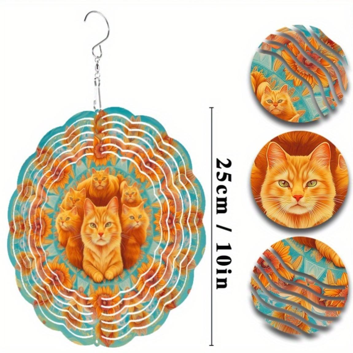 

10 Inch Hanging Wind Chime with Dynamic Rotating Design 360 Degree Hook for Spring Summer Garden Decoration Enhancing Space Vitality 01A