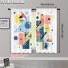 2pcs, plane printing Minimalist Curtains Abstract classic famous painting Durable Polyester (without rod) Decorations Inside
