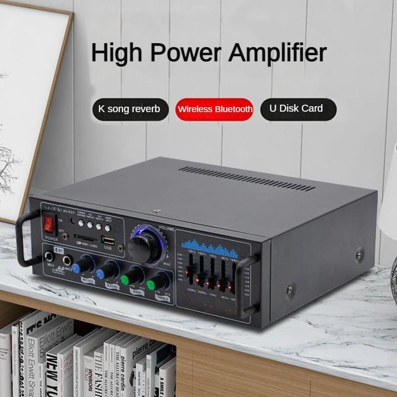 5.3*19.6*7.5cm High Power Bluetooth Stereo Amplifier Household Theater Karaoke Audio Amplifier Public Broadcasting System