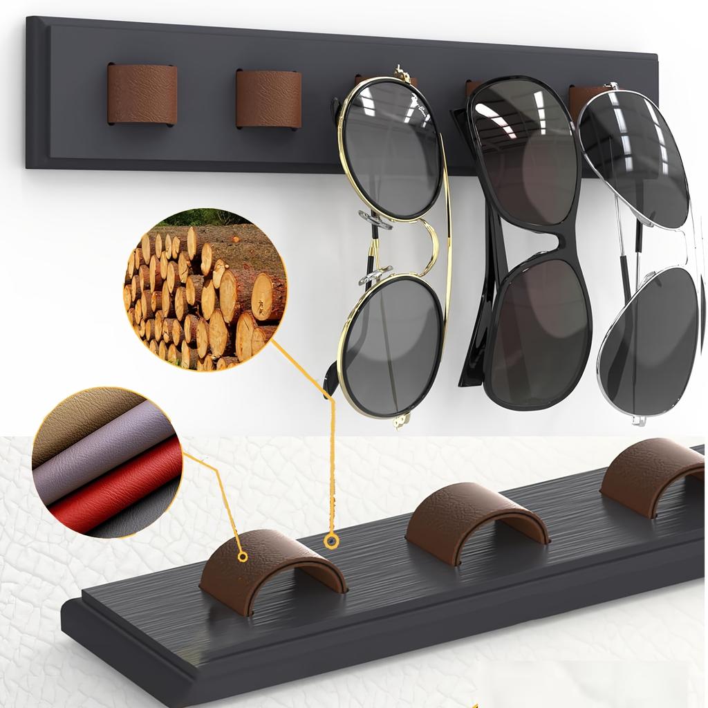 1 Stück Holz Sonnenbrillen Aufbewahrungsständer Wandmontierter Brillenhalter Brillen Wand Sonnenbrillenhalter Sonnenbrillen Aufbewahrung Platzsparend
